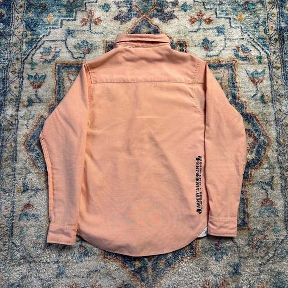 Aape Peach Button-up Shirt Medium - Picture 2 of 7